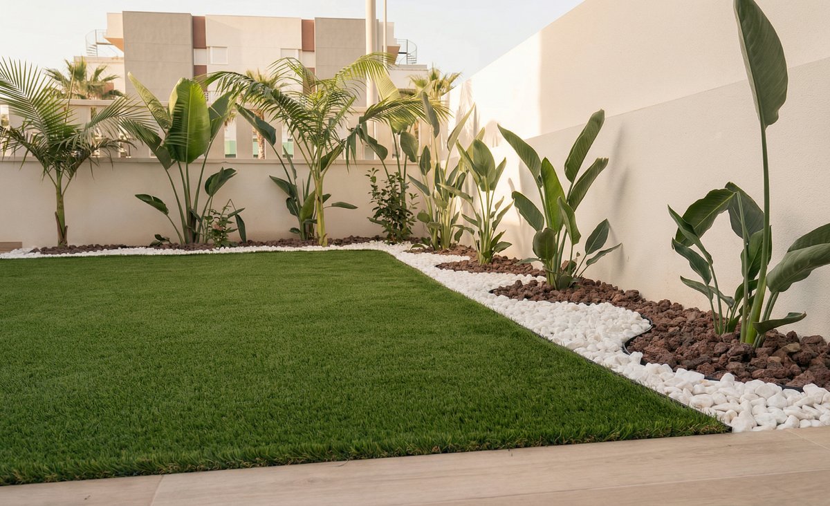 Césped artificial realista