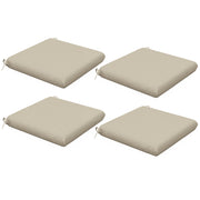 Outsunny Conjunto de Cojines para Sillas de Comedor 47x47x7 cm Juego de 4 Piezas Cojines para Sillas de Jardín Impermeable y Protección UV 50+ para Interior y Exterior Beige