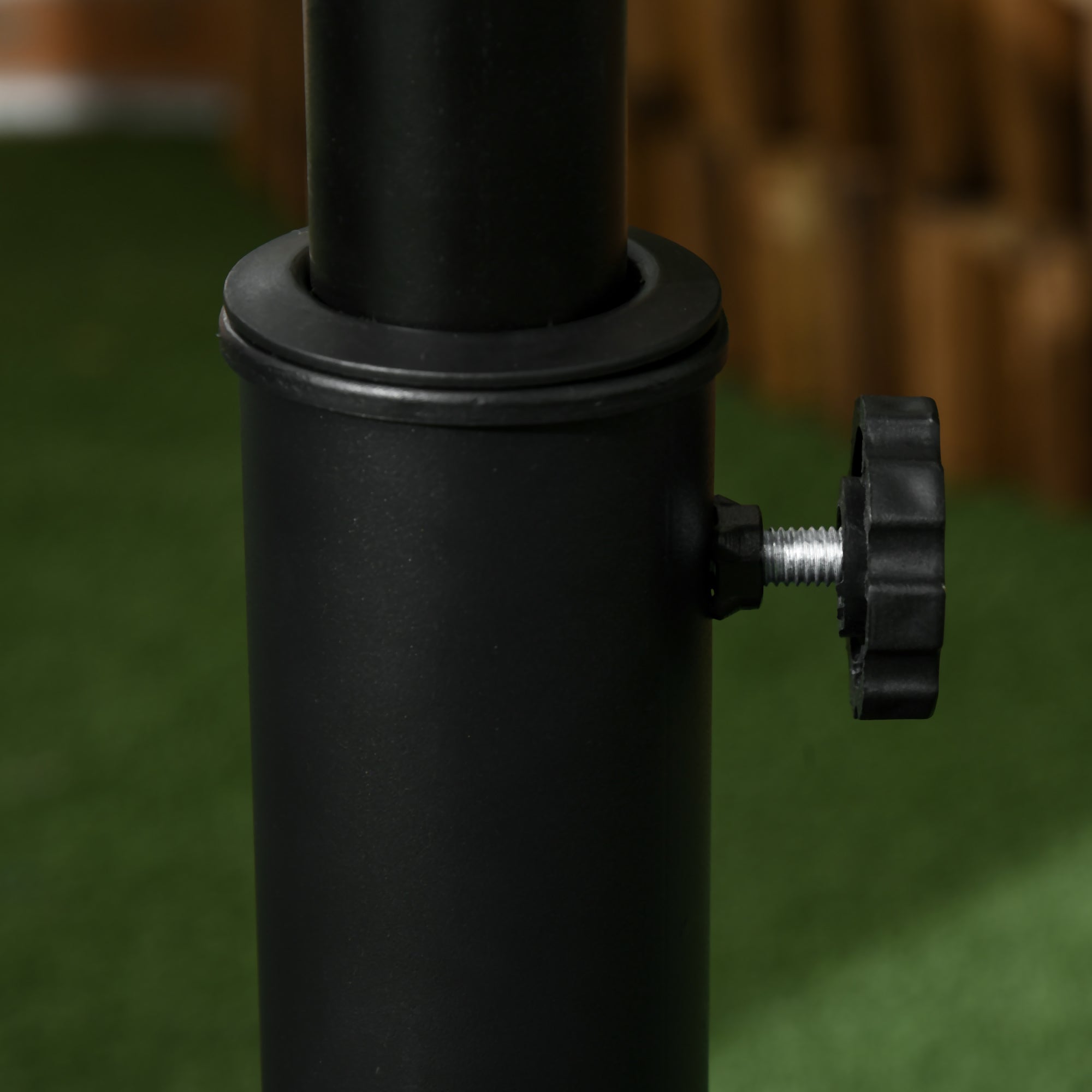Outsunny Base para Sombrilla Redonda, 25 kg, Soporte de Parasol de Cemento, con Perilla, Pie para Sombrilla con Postes Ø35 mm, Ø38 mm, Ø48 mm, Fácil de Montaje, para Jardín, Patio, Terraza, Negro