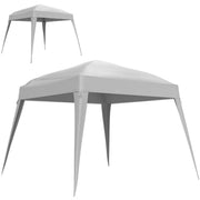 Outsunny Toldo de Pérgola de Recambio 3x3m Techo de Repuesto para Carpa Plegable de Jardín de Tela Oxford con Protección UPF 50+ Impermeable Cierres de Velcro y Ganchos Elásticos Blanco