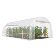 Outsunny Invernadero de Exterior 6x3x2 m, Invernadero de Túnel con 2 Puertas Enrollables, Marco de Acero Galvanizado y Cubierta de PE 150g/m², Anti-UV, Impermeable, para Cultivos, Transparente
