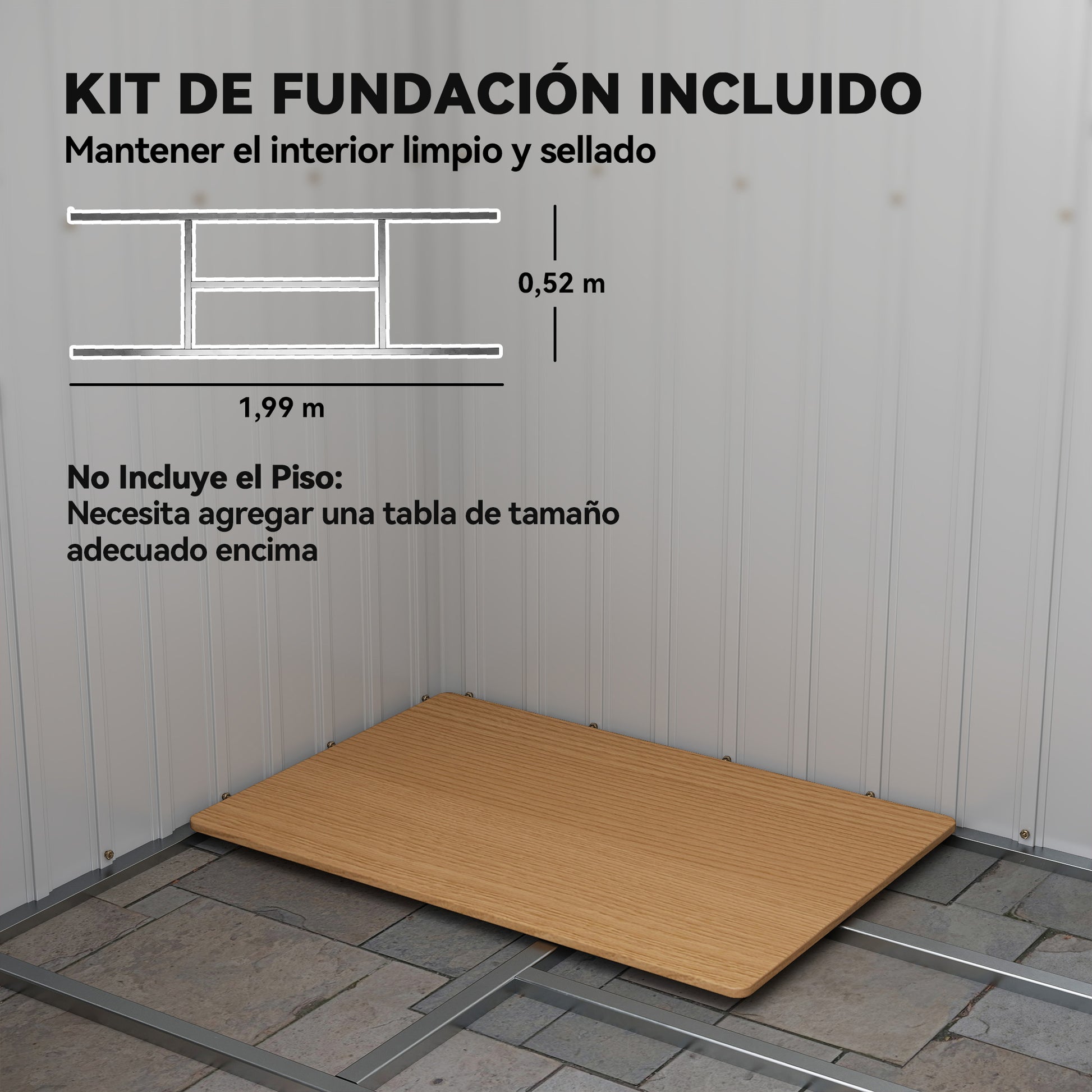 Outsunny Caseta de Jardín Exterior 2,4 m², 213x130x172 cm, Cobertizo de Jardín Exterior Metálico con Puerta Corredera, Techo Inclinado, Base Refuerzo (Suelo NO Incluido) y 2 Ventanas, Gris Oscuro