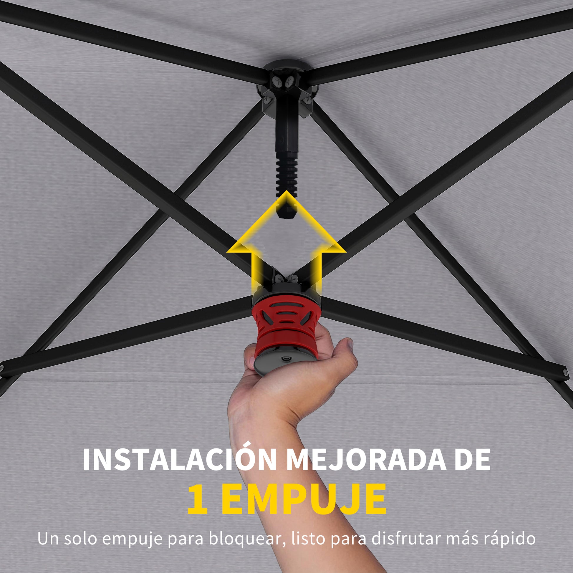 Outsunny Carpa Plegable Gazebo 6x3 m, Pop-up, Cenador de Jardín Altura Ajustable en 3 Niveles, Toldo Protección UPF50+, Montaje Fácil con Bloqueo Central, 6 Sacos de Arena y Bolsa con Ruedas, Plateado