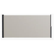 Outsunny Toldo Lateral Retráctil Pantalla Enrollable Mampara de Privacidad Impermeable y Anti-UV Protege la Privacidad para Jardín Balcón Terraza 300x140 cm Gris Claro