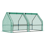 Outsunny Invernadero de Jardín Terraza Vivero para Huerto Plantas con Puertas Color Verde Tubo de Acero PE 180x90x90 cm