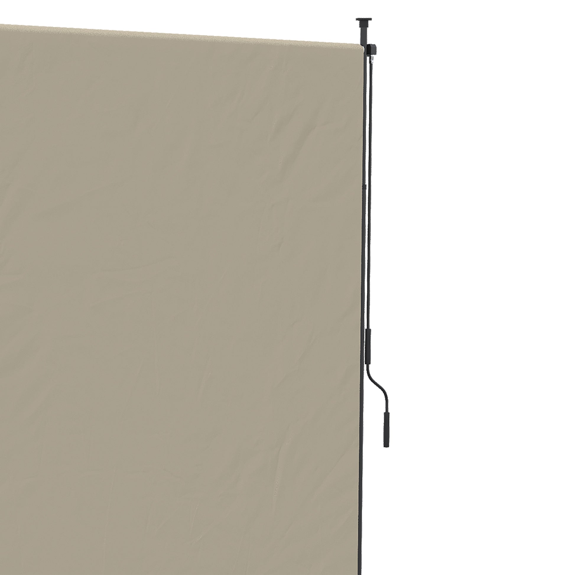 Outsunny Toldo Vertical Exterior 200x305 cm, Pantalla de Privacidad Enrollable, Toldo Lateral Ajustable con Manivela, Protección UV 40+ e Impermeable, Sin Taladro, para Balcón, Jardín, Arena