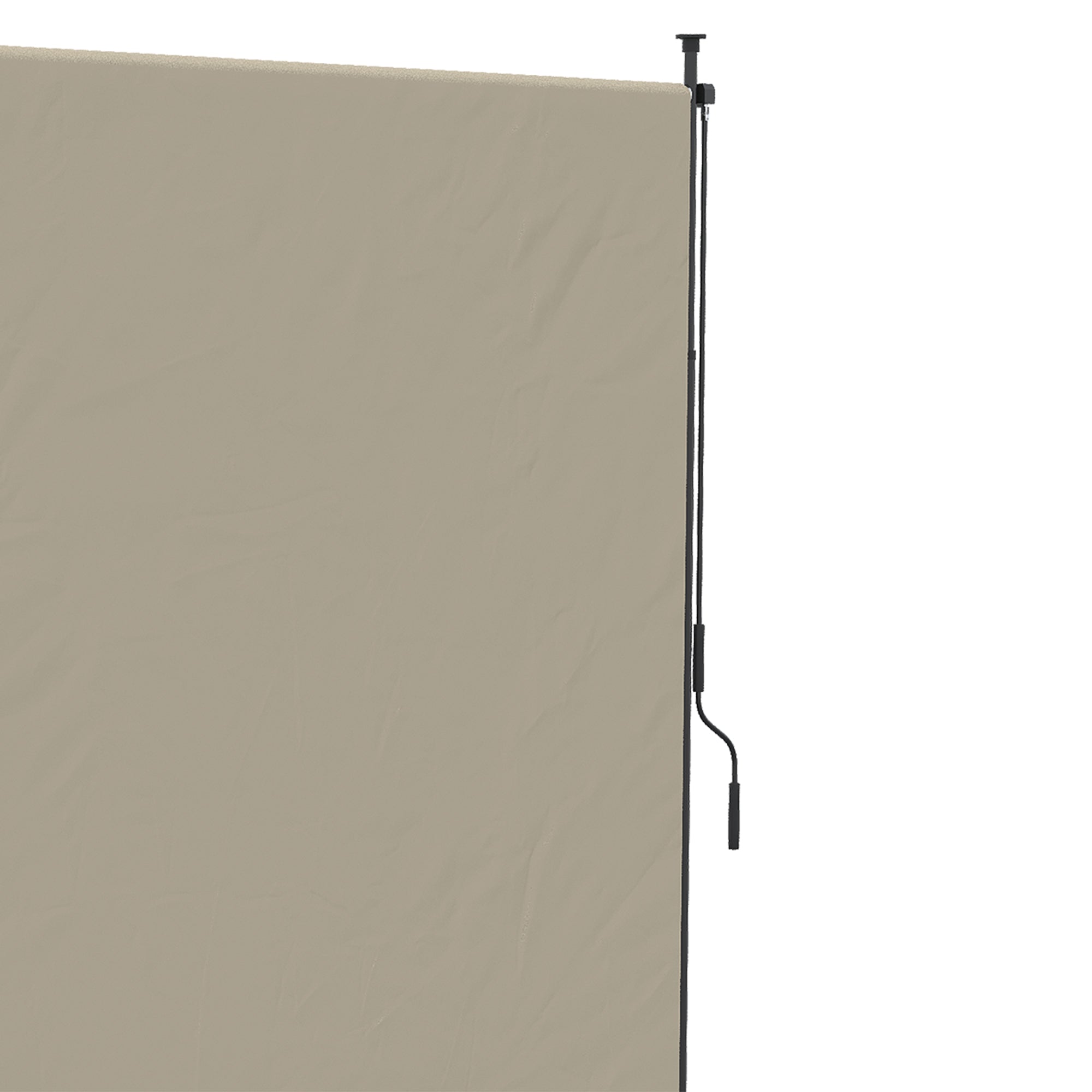 Outsunny Toldo Vertical Exterior 200x305 cm, Pantalla de Privacidad Enrollable, Toldo Lateral Ajustable con Manivela, Protección UV 40+ e Impermeable, Sin Taladro, para Balcón, Jardín, Arena