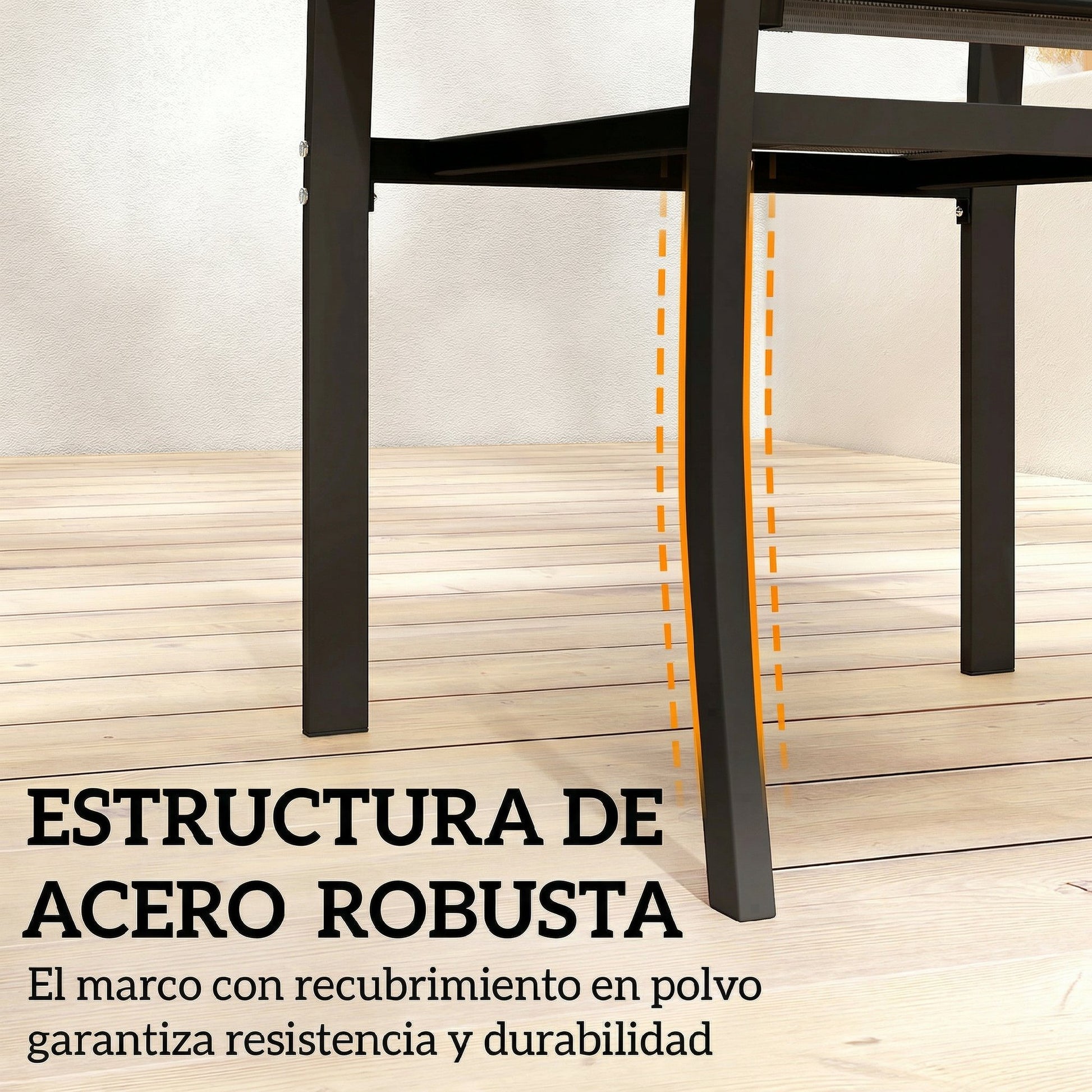 Outsunny Conjunto de Mesa y Sillas de Terraza Exterior 3 Piezas, Muebles de Jardín Exterior con 2 Sillas Anchas de Textilene, Mesa de Vidrio Templado, para Patio, Balcón, Gris Claro
