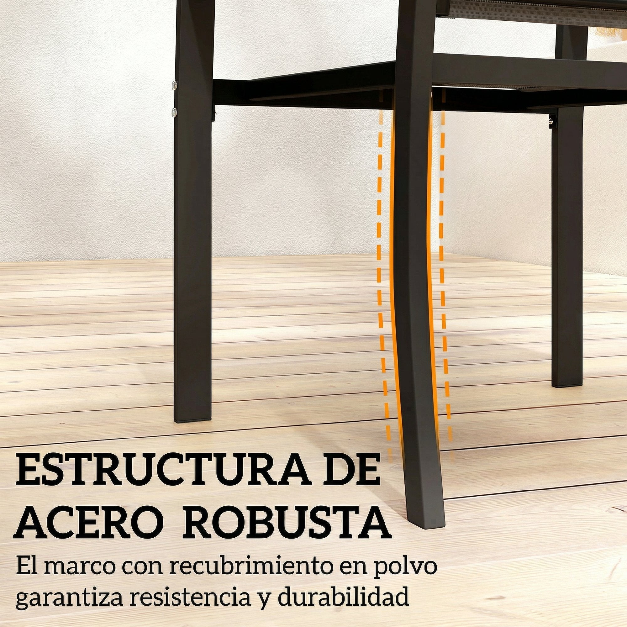Outsunny Conjunto de Mesa y Sillas de Terraza Exterior 3 Piezas, Muebles de Jardín Exterior con 2 Sillas Anchas de Textilene, Mesa de Vidrio Templado, para Patio, Balcón, Gris Claro