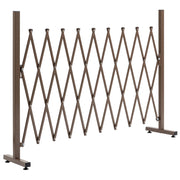 Outsunny Valla de Jardín Exterior de Aleación de Aluminio Puerta de Jardín Exterior Extensible Valla Metálica para Decoración Terraza Patio 250x31x103,5 cm Café Oscuro