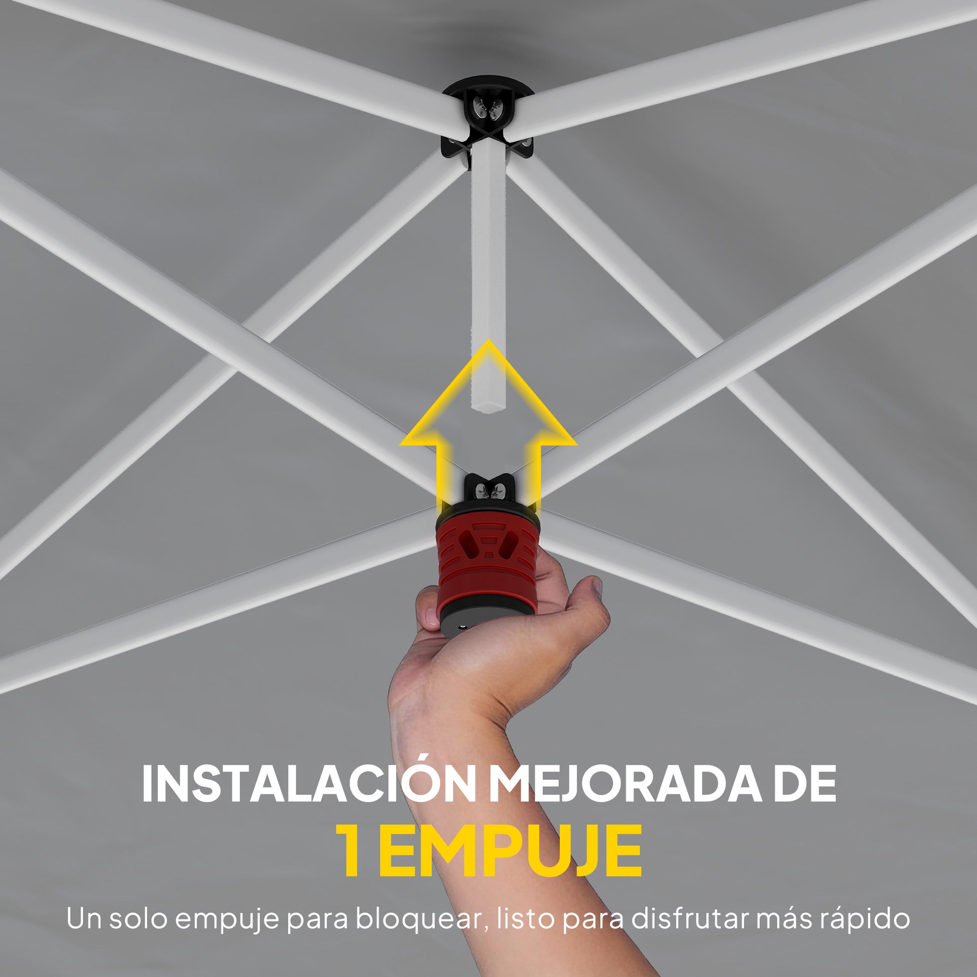 Outsunny Carpa Plegable 6x3 m, Pop-up, con 4 Laterales Extraíbles, Cenador de Jardín con Tiras Reflectantes, Altura Ajustable, Sistema Central de Bloqueo, UPF50+, Impermeable, Bolsa Transporte, Beige