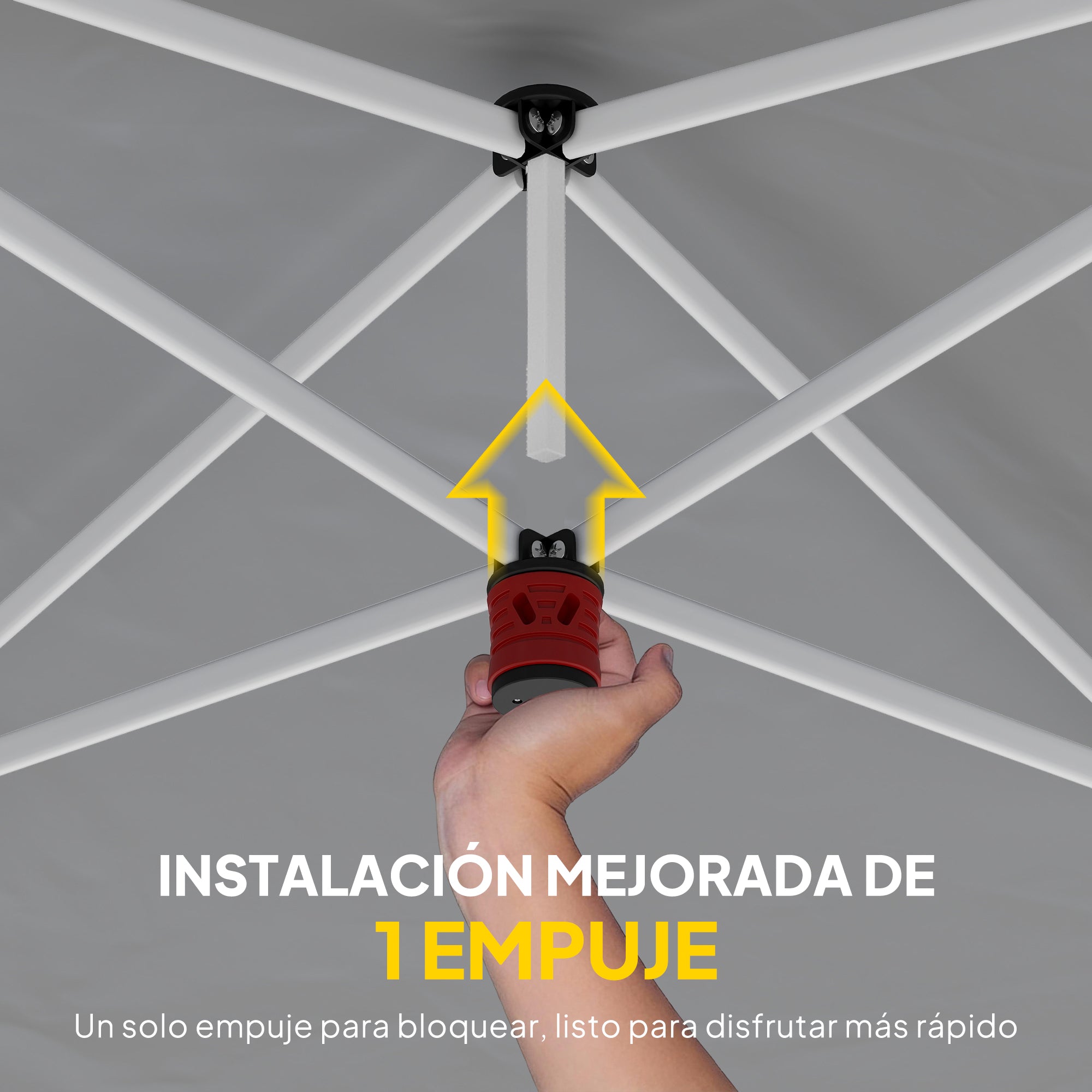 Outsunny Carpa Plegable 6x3 m, Pop-up, con 4 Laterales Extraíbles, Cenador de Jardín con Tiras Reflectantes, Altura Ajustable, Sistema Central de Bloqueo, UPF50+, Impermeable, Bolsa Transporte, Beige