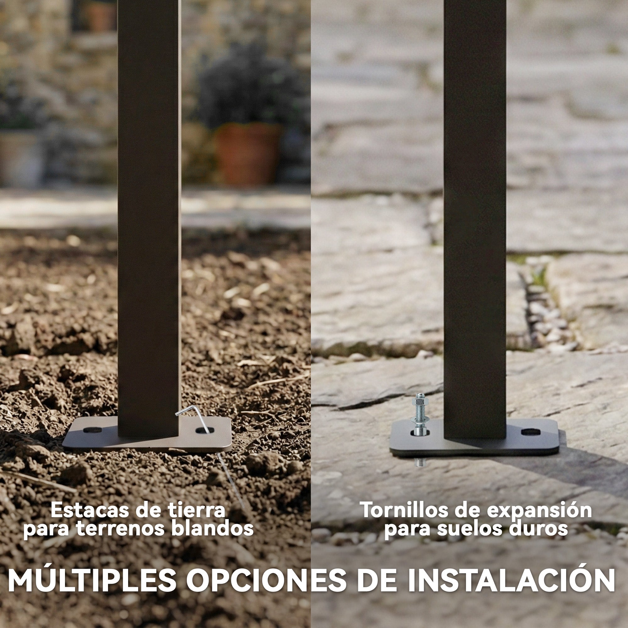 Outsunny Pérgola de Pared de Jardín 4x3 m, Cenador de Jardín con Techo Retráctil, Protección UPF30+, Orificios de Drenaje y Estructura Metálica, Pabellón para Patio, Terraza, Exterior, Blanco Crema