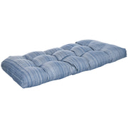 Outsunny Cojín para Banco de 2 Plazas 110x48x8 cm Cojín Rectangular para Interiores y Exteriores Lavable con 8 Puntadas y Asiento Cómodo para Sillas Sofás Azul
