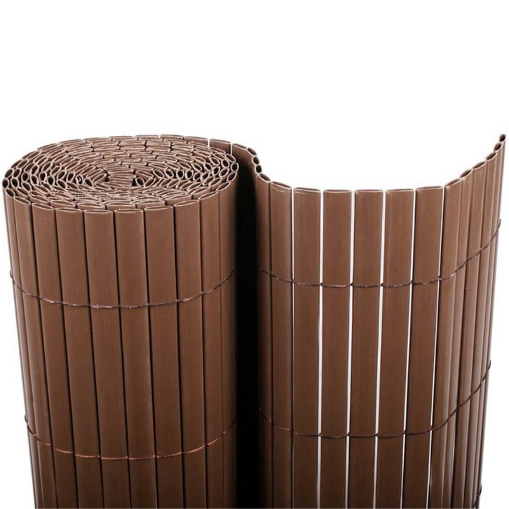 Cañizo PVC doble cara (Chocolate). Rollo 2x3m