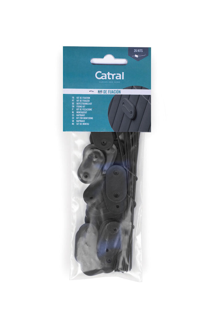 Kit de Fijación para Cañizo PVC - Antracita (24 uds)