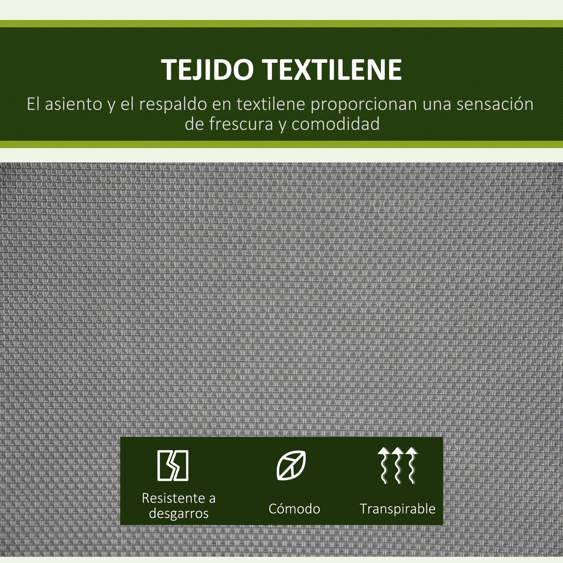 Outsunny Columpio de Jardín Exterior de 2 Plazas, Balancín de Jardín Exterior con Techo Ajustable, Marco de Acero, Asientos de Textilene, para Balcón Terraza, Carga 220 kg, 140x118x162 cm, Gris Oscuro
