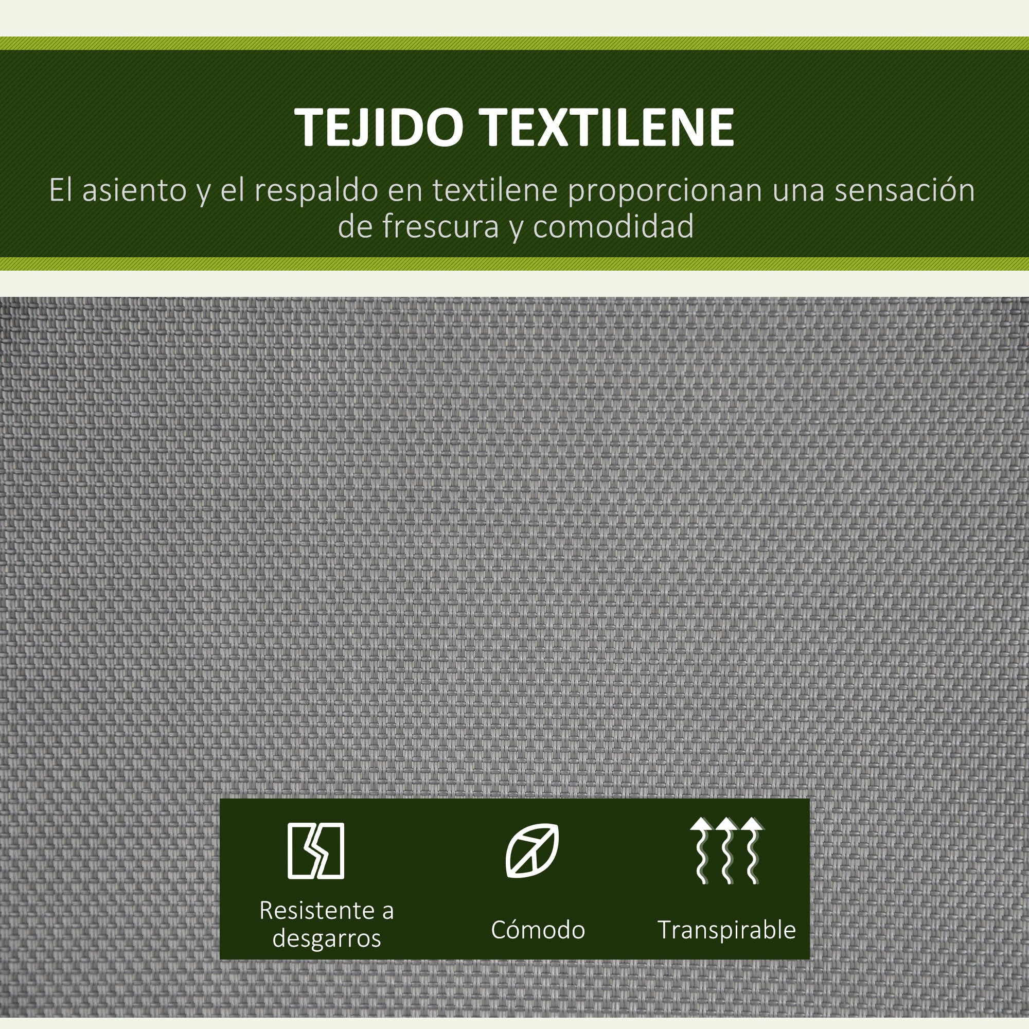Outsunny Columpio de Jardín Exterior de 2 Plazas, Balancín de Jardín Exterior con Techo Ajustable, Marco de Acero, Asientos de Textilene, para Balcón Terraza, Carga 220 kg, 140x118x162 cm, Gris Oscuro