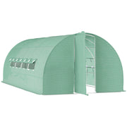 Outsunny Invernadero de Jardines y Huertos con Ventanas para Cultivos Plantas y Verduras 6x3x2 m Cubierta de PE 140 g/㎡ Material de Acero