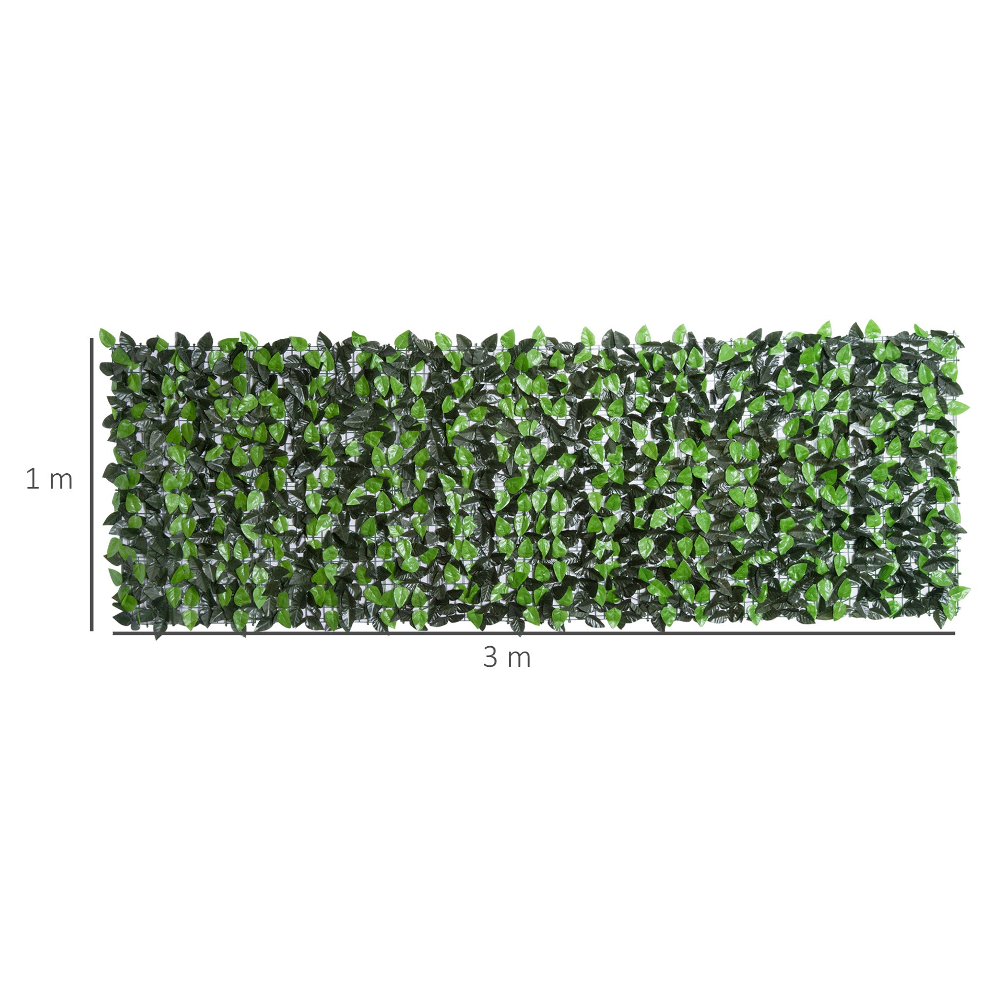 Outsunny Seto Artificial en Rollo 3x1 m Pantalla de Cerca de Privacidad para Balcón Valla Jardín Exterior Planta Decorativa de Pared PE Verde