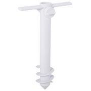 Outsunny Piqueta para Sombrilla con Perilla de Apretar Ajuste Universal Protección contra Viento Apto para Poste entre Ø22-38 mm 37x24 cm Blanco