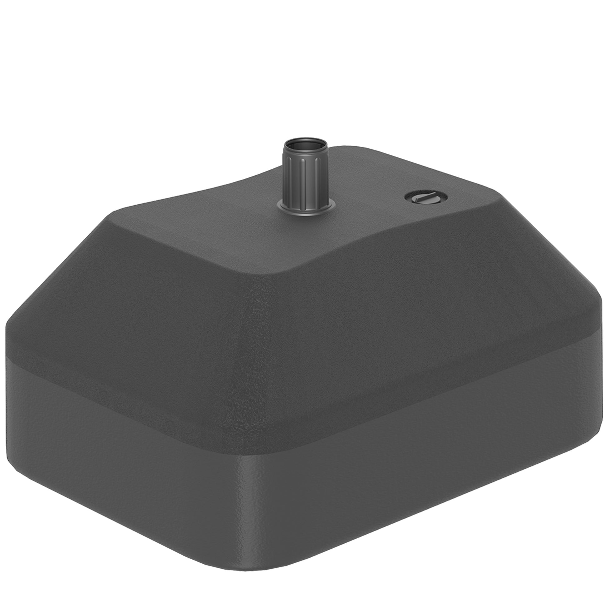 Outsunny Base para Sombrilla Soporte para Parasol Pie para Sombrilla Rellenable con Agua 20L o Arena 24kg para Jardín Terraza Negro