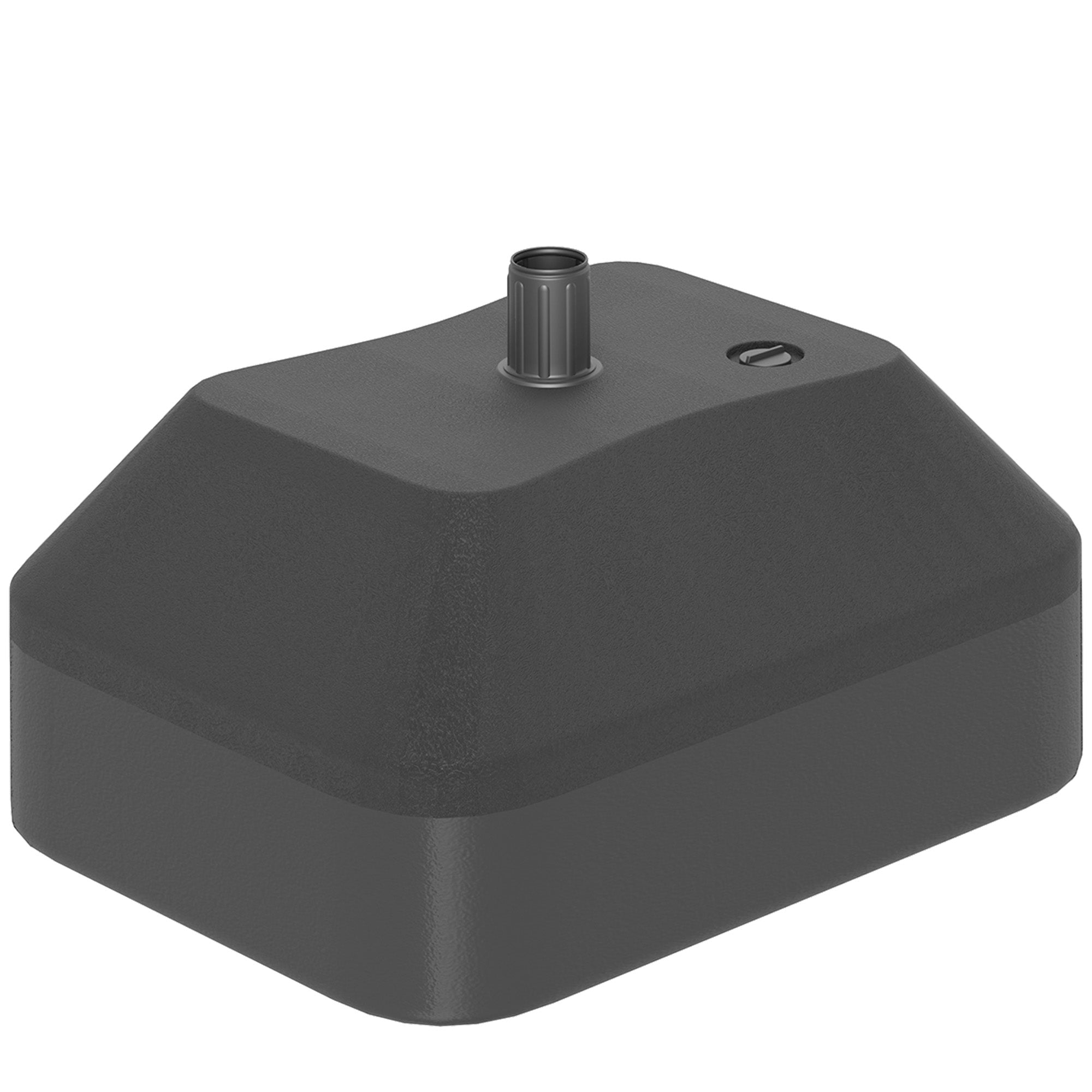 Outsunny Base para Sombrilla Soporte para Parasol Pie para Sombrilla Rellenable con Agua 20L o Arena 24kg para Jardín Terraza Negro
