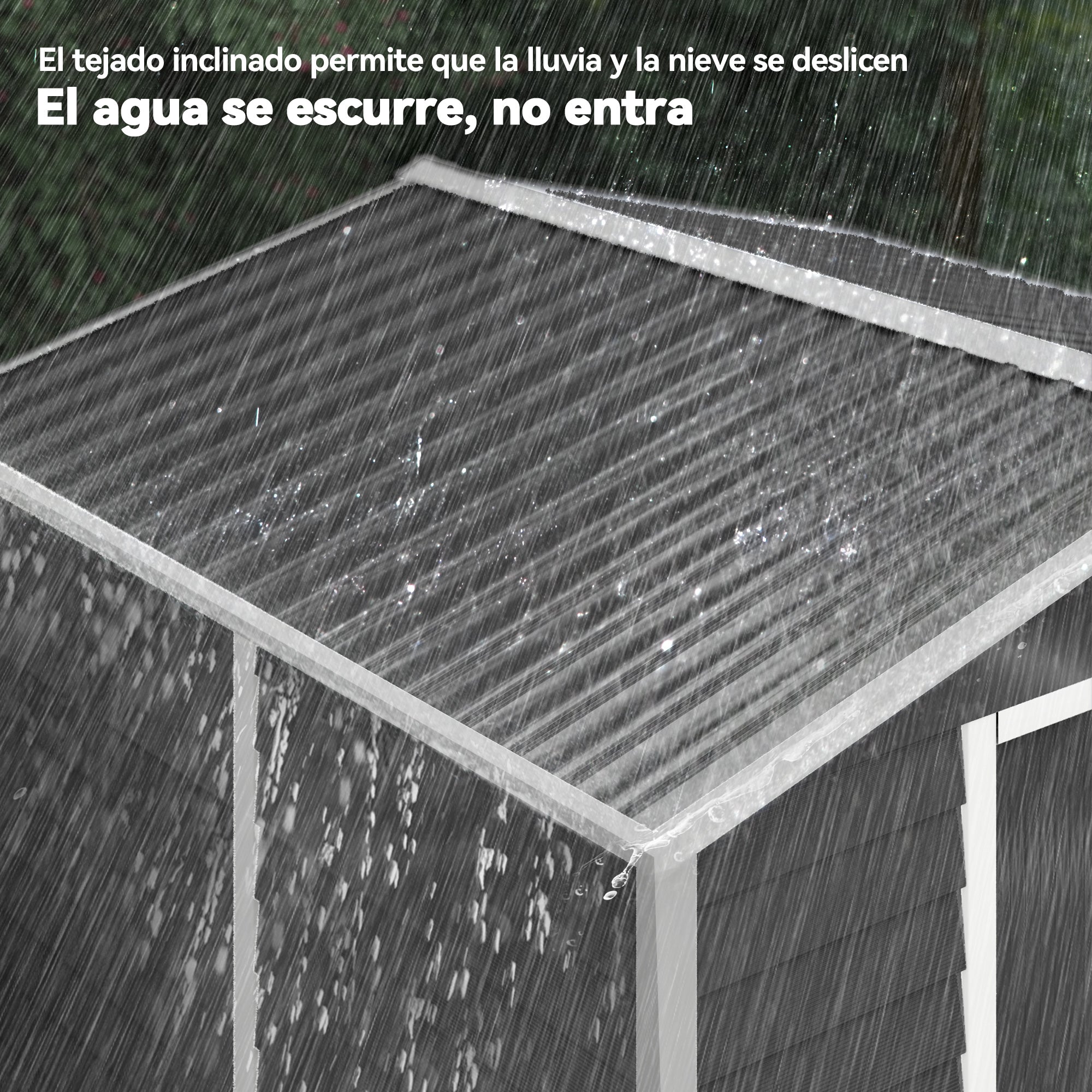 Outsunny Caseta de Jardín Exterior 4,4 m², 240x206x198 cm, Cobertizo de Jardín Exterior Metálico con Base Refuerzo (Suelo NO Incluido), Puerta Corredera con Cerradura y 4 Ventanas para Patio, Gris