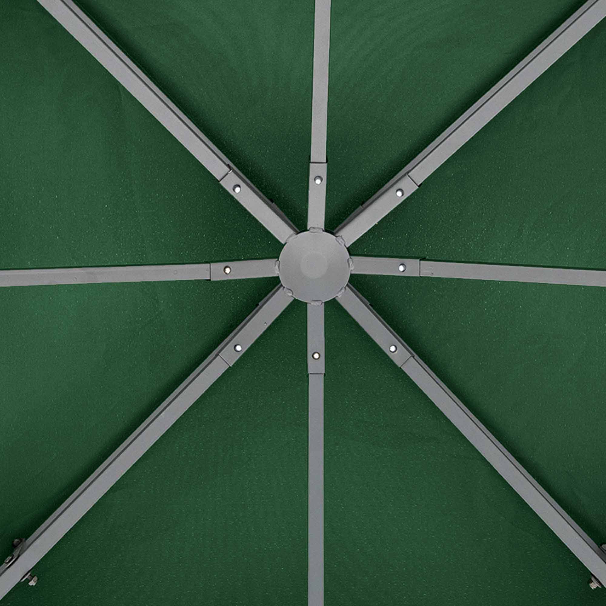 Outsunny Techo de Repuesto para Cenador, 3x3 m, Cubierta de Repuesto con Techo Doble, 8 Orificios de Drenaje y Protección UV, SOLO Toldo de Recambio para Pabellón Gazebo, Verde