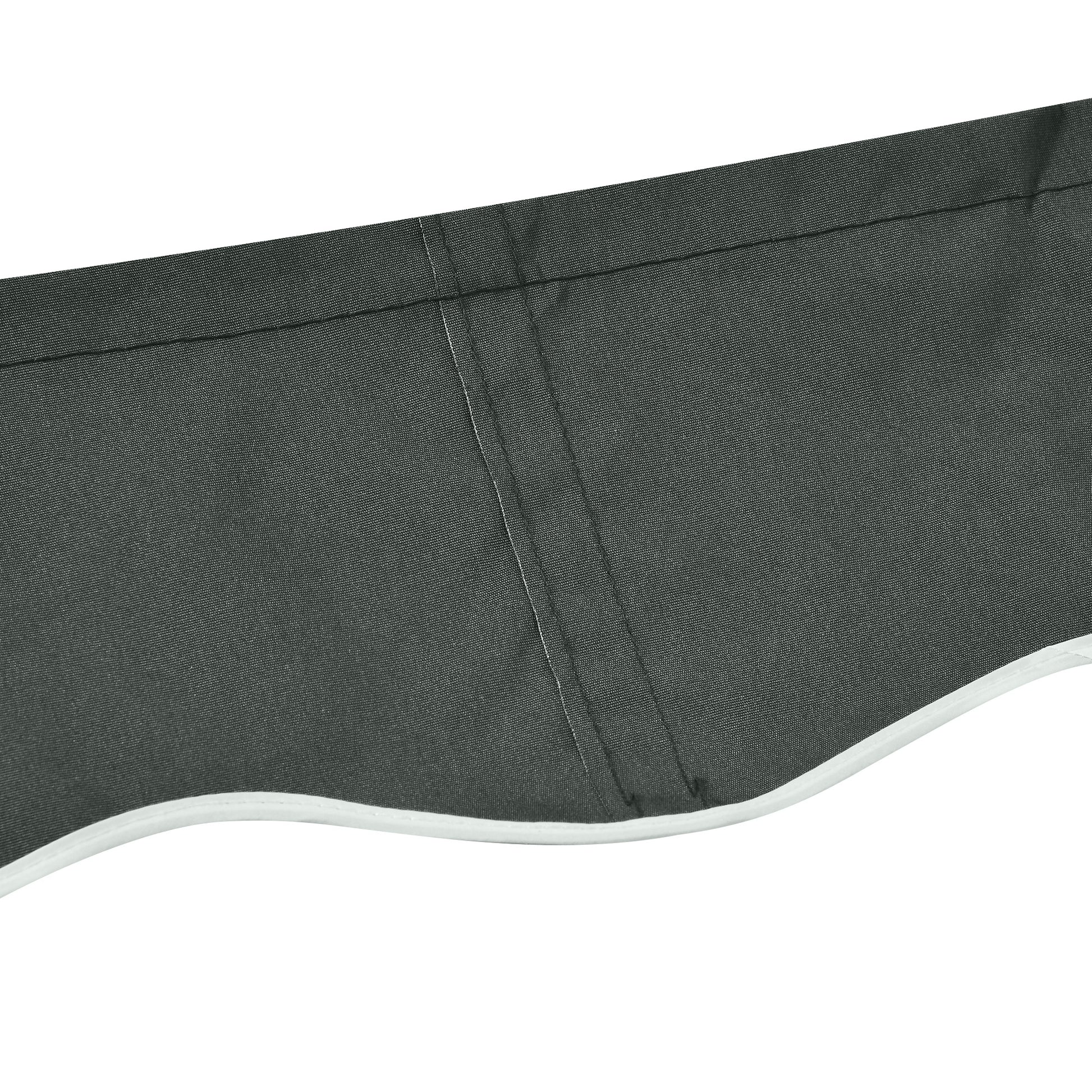 Outsunny Techo de Repuesto para Toldo, 382x240 cm, Lona para Toldo con Dobladillo, Protección UV, Impermeable, Tela de Repuesto para Patio, Terraza, Jardín, Balcón, Gris