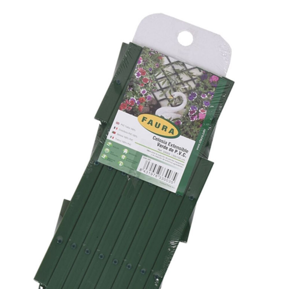 Celosía Extensible PVC Verde - FAURA