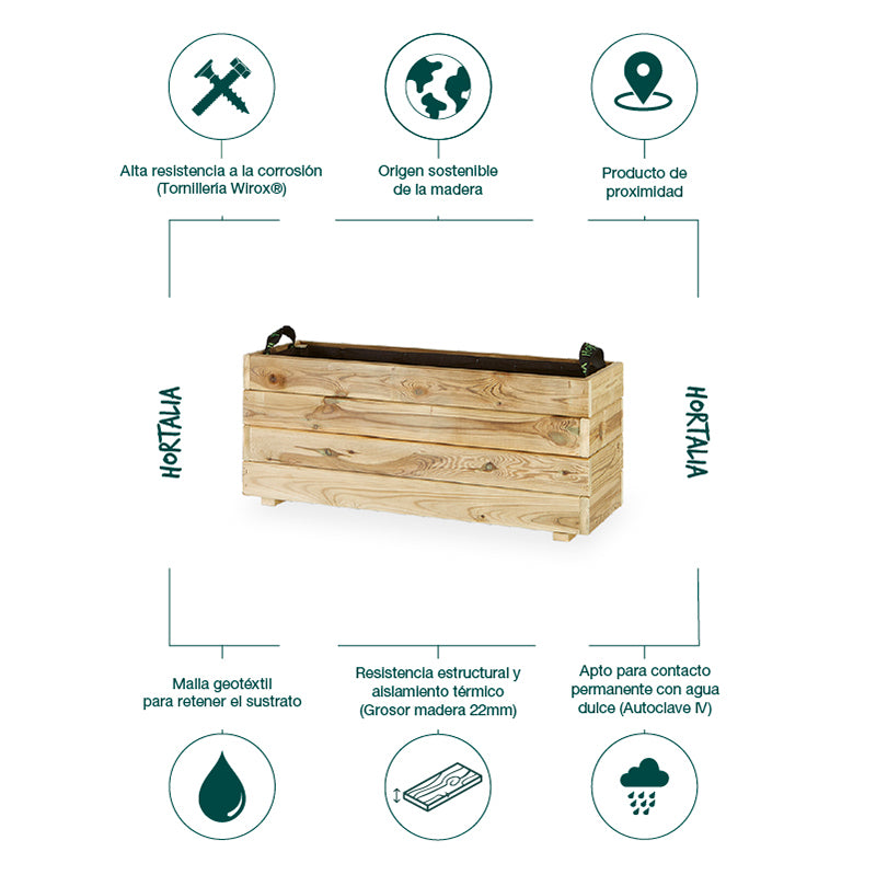 Jardinera GHIO 90x30x40