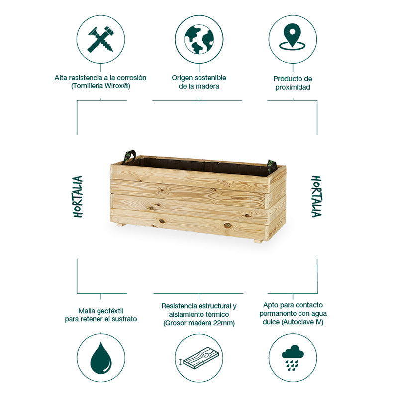 Jardinera GHIO 100x40x40