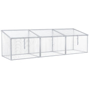 Outsunny Invernadero de Jardín 180x51x51 cm Aluminio Policarbonato Transparente Vivero Casero para Plantas Cultivos Protección UV y Resistente