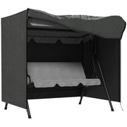 Outsunny Funda Balancín Jardín Funda Columpio Jardín Exterior Cubierta de Columpio con 2 Cremalleras Impermeable 177x114x152 cm Gris Oscuro