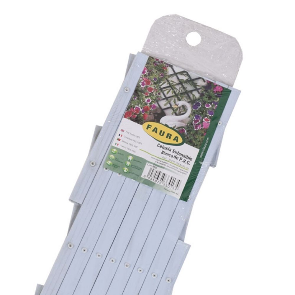 Celosía Extensible PVC Blanco- FAURA