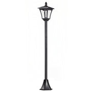 Outsunny Farola Solar Luz Solar para Jardín con Panel Solar Encendido Automático y Marco de Acero Inoxidable Impermeable IP44 para Terraza Patio 18x18x160 cm Negro