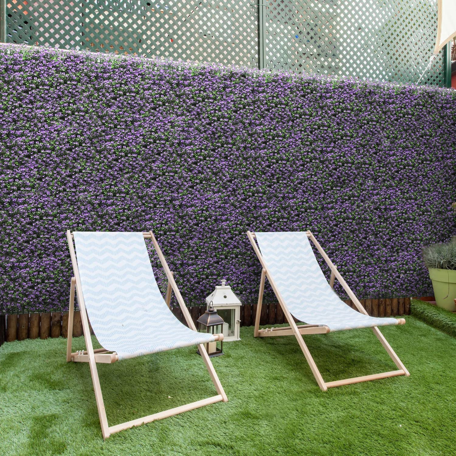 Jardín Vertical Buxus Lavanda. Pack 4 unidades 50 x 50 cm. Bonerva