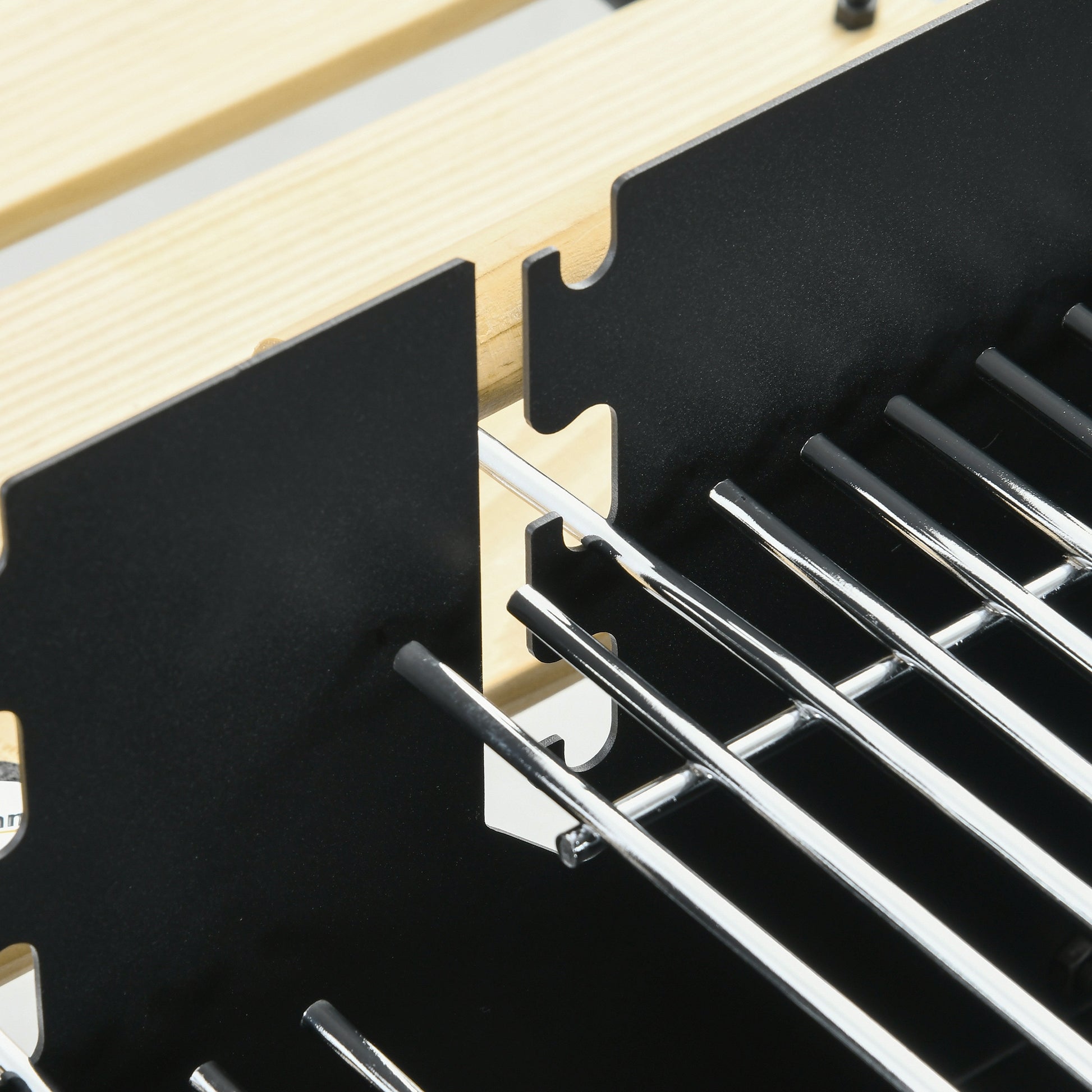 Outsunny Barbacoa de Carbón, Barbacoa Portátil, 113x53,5x82,5 cm, con 2 Parrillas Alturas Ajustables, Mesa Lateral, Estante y Ruedas, para Jardín o Fiesta al Aire Libre, Negro