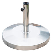 Outsunny Base para Sombrilla de Jardín Acero Inoxidable Peso Neto 25 kg Soporte Pie para Parasol Apto para Postes de Ø35 mm/Ø38 mm/Ø48 mm para Jardín Patio Color Plateado