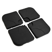 Outsunny Base de Sombrilla o Pie para Parasol tipo Soporte de 4 piezas de plástico 100x100x7,5 cm Negro