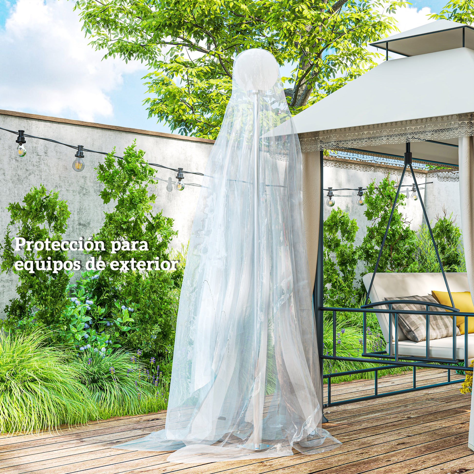 Outsunny Plástico Invernadero Transparente, 6x10 m, Cubierta de Repuesto para Invernadero de Polipropileno, Resistente al Agua, para Huerto, Plantas, Agricultura, Jardín