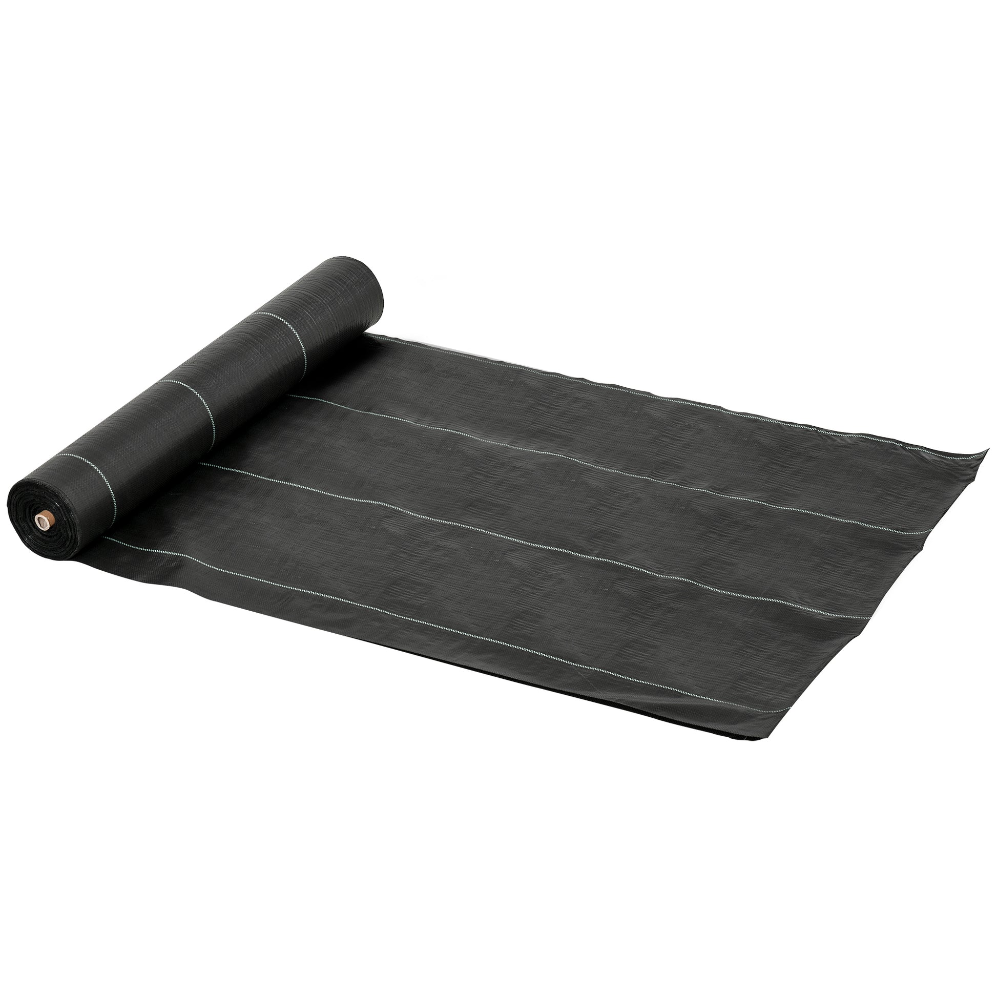 Outsunny Malla Antihierbas Malla Antihierbas 2x50 m Malla Antimaleza Malla Geotextil contra Malas Hierbas y Malezas 100 g/m² para Jardín Terraza Patio Negro