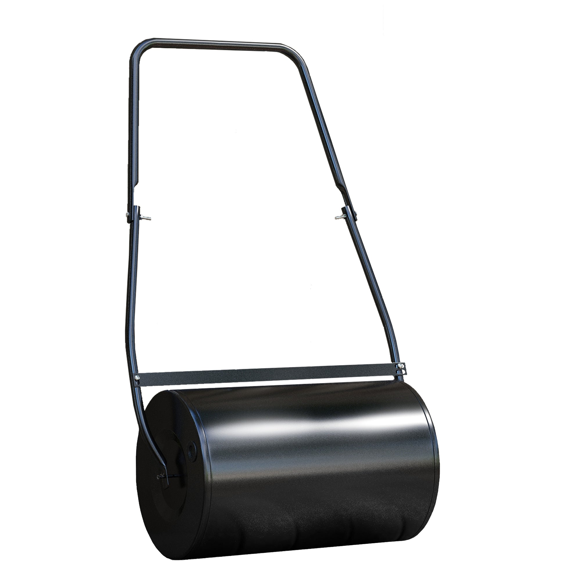 DURHAND Rodillo de Césped de Jardín Apisonadora de Césped de Acero 38L Llena de Agua o Arena Medida de Rodillo Φ50x32cm Asa Desmontable