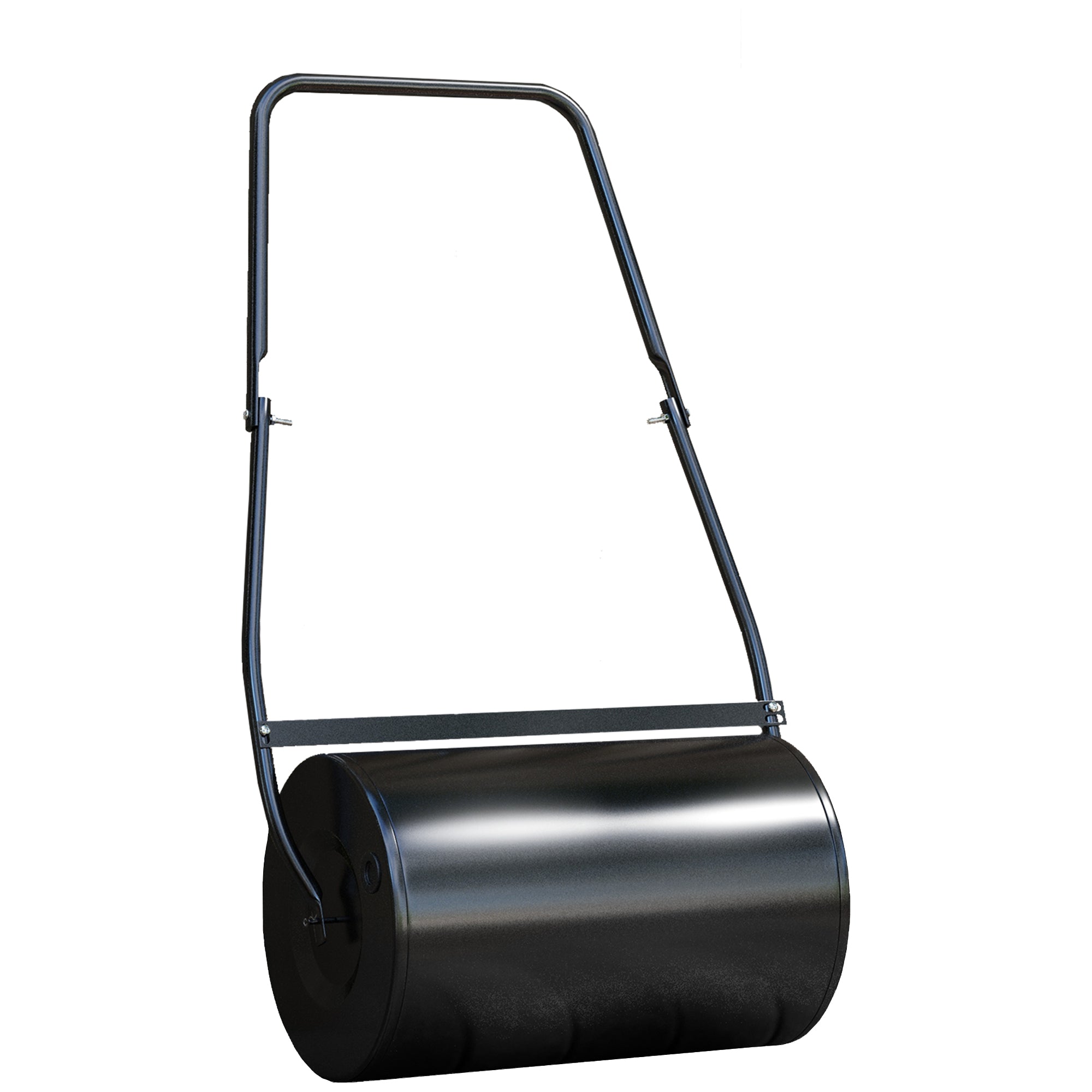 DURHAND Rodillo de Césped de Jardín Apisonadora de Césped de Acero 38L Llena de Agua o Arena Medida de Rodillo Φ50x32cm Asa Desmontable