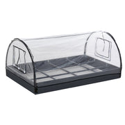 Outsunny Mini Invernadero Túnel de Jardín 2 en 1 Huerto Urbano con Cubierta de PVC y Ventanas Enrollables para Cultivo Flores Plantas Verduras 120x79x53 cm Transparente