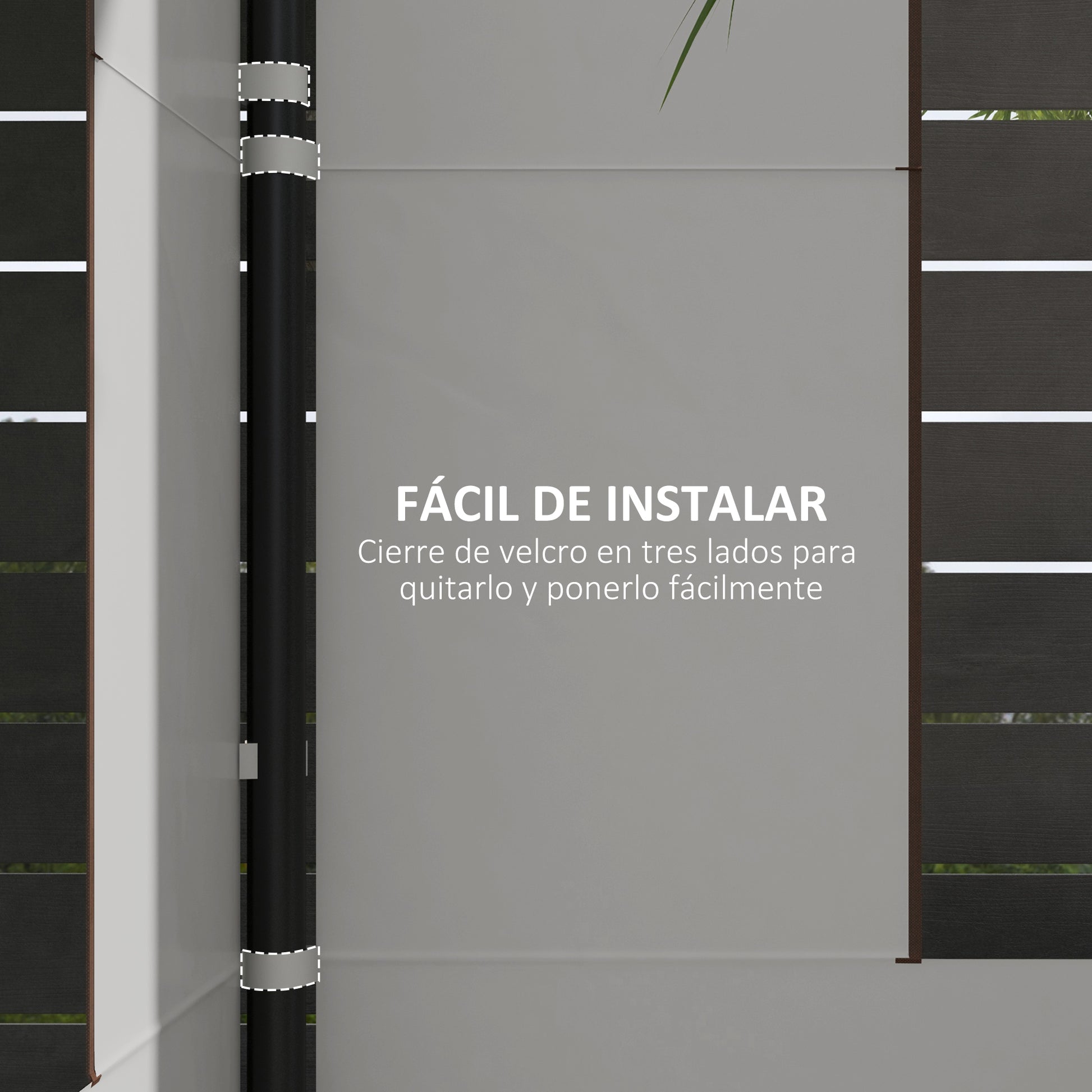 Outsunny Paredes Laterales para Carpa de 4 Paneles 295x195 cm Paredes Laterales de Repuesto de Tela Oxford con Ventana para Carpas de 6x3 m 3x3 m Gris