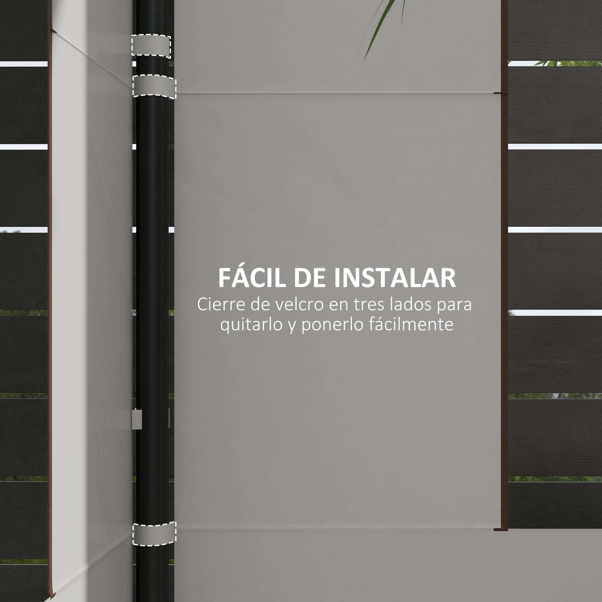 Outsunny Paredes Laterales para Carpa de 4 Paneles 295x195 cm Paredes Laterales de Repuesto de Tela Oxford con Ventana para Carpas de 6x3 m 3x3 m Gris