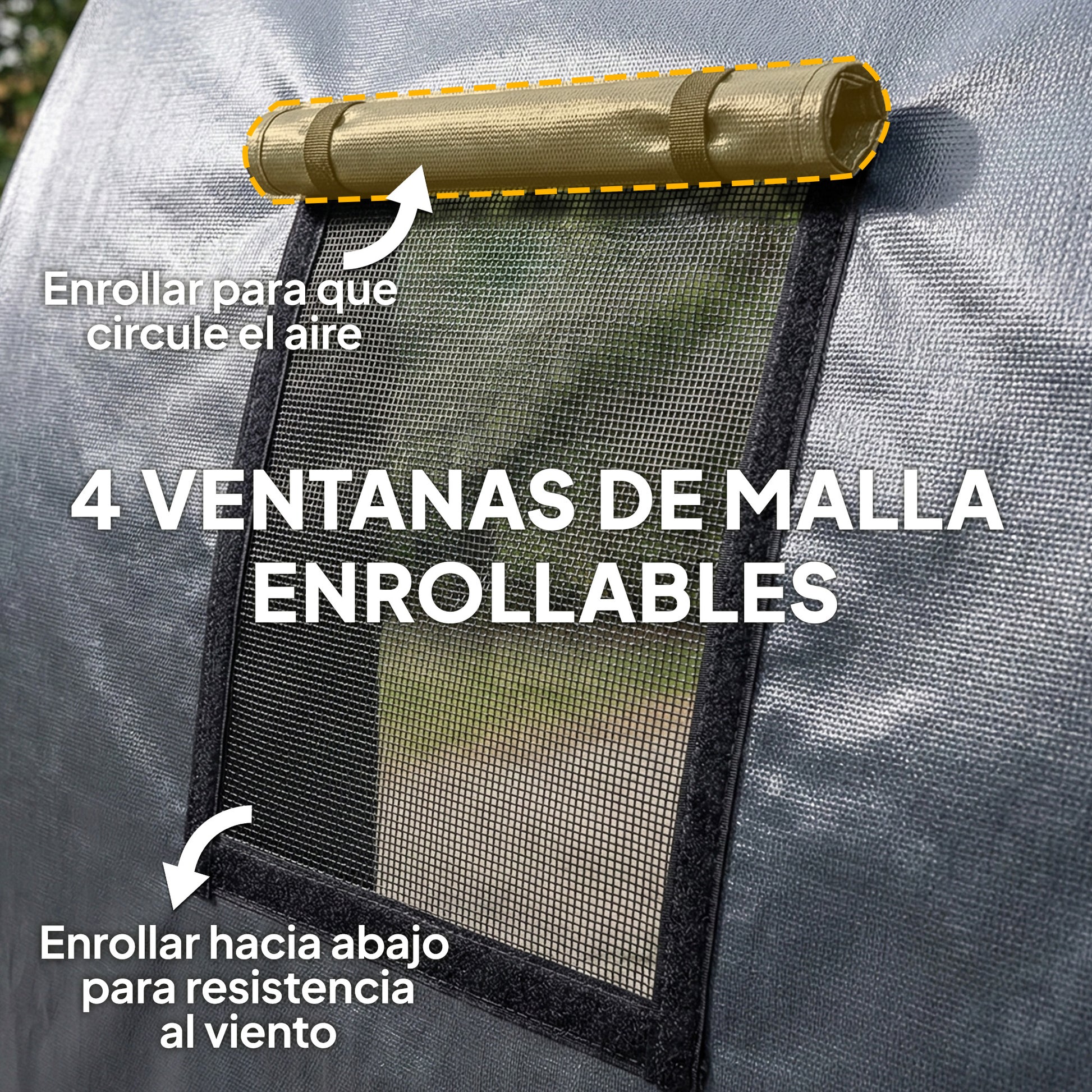 Outsunny Carpa Garaje Portátil 3x6 m, Garaje Exterior para Coche Impermeable con Puerta Enrollable con Cremalleras y 4 Ventanas, Marco Metal Galvanizado, UPF 30+, Cobertizo de Almacenamiento, Gris