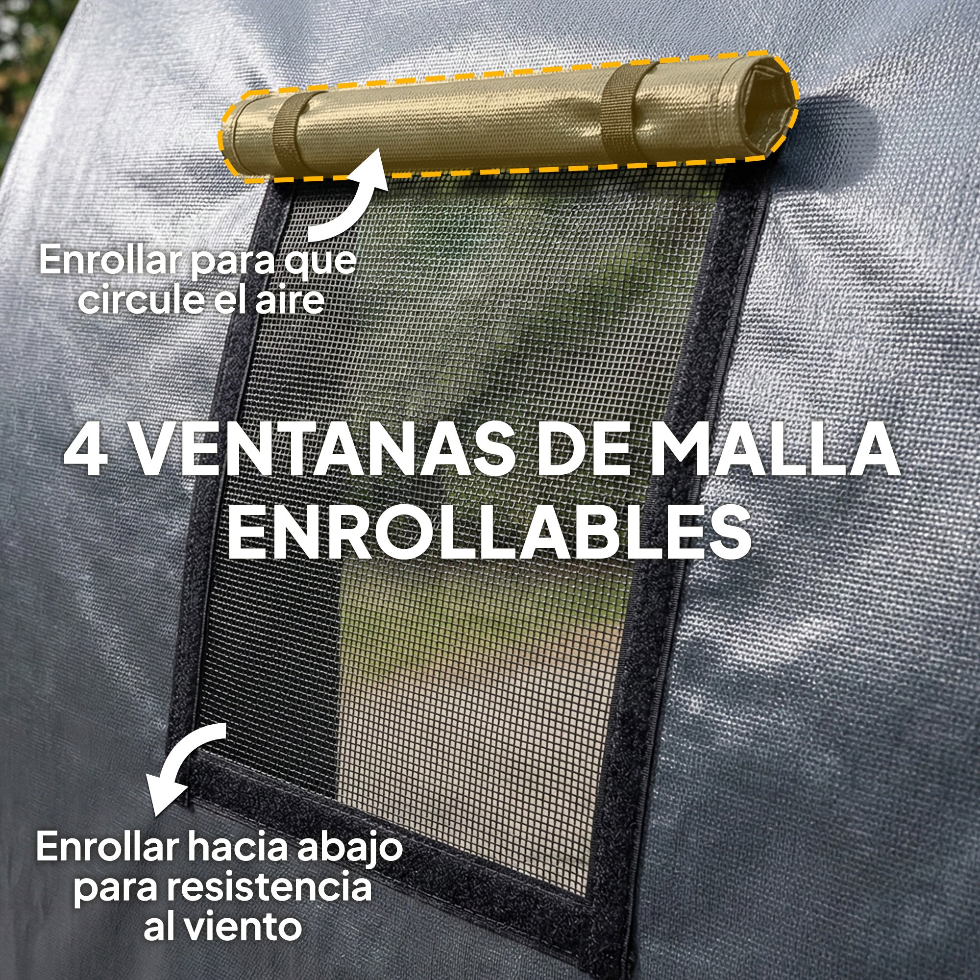 Outsunny Carpa Garaje Portátil 3x6 m, Garaje Exterior para Coche Impermeable con Puerta Enrollable con Cremalleras y 4 Ventanas, Marco Metal Galvanizado, UPF 30+, Cobertizo de Almacenamiento, Gris